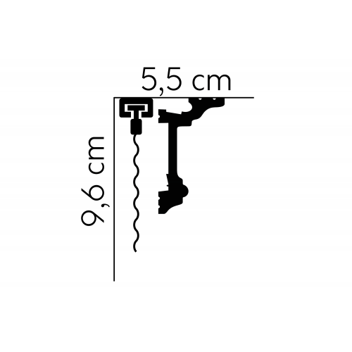 Garnýžová krycí lišta MARDOM MD137 / 9,6 cm