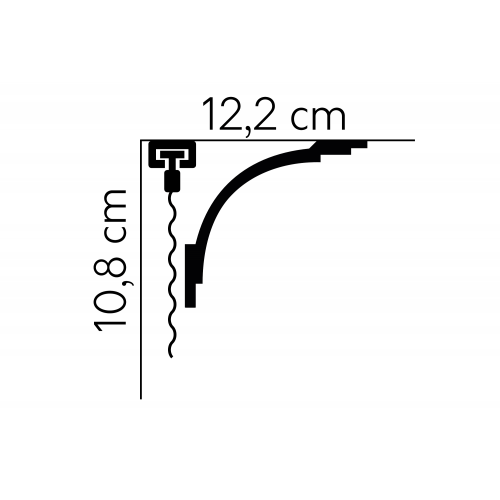 Garnýžová krycí lišta MARDOM MD105 / 10,8 cm