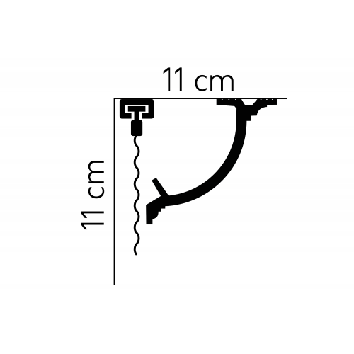 Garnýžová krycí lišta MARDOM QL027 / 11 cm