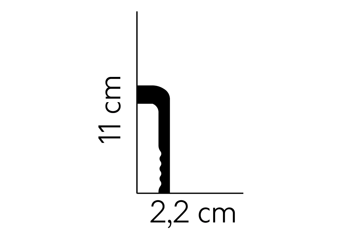 MARDOM Soklová podlahová lišta MD005 / 11 cm