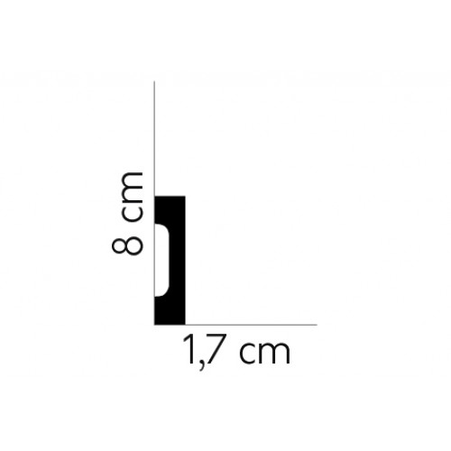 MARDOM Soklová podlahová lišta MD008 / 8 cm