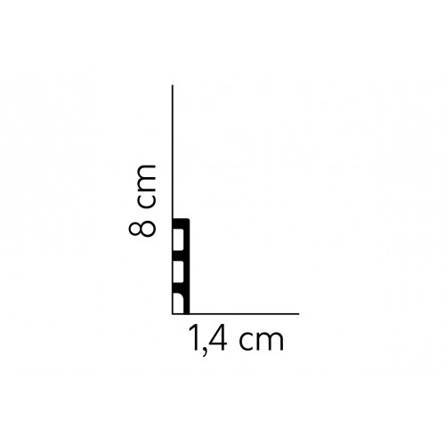 MARDOM Soklová podlahová lišta MD014 / 8 cm
