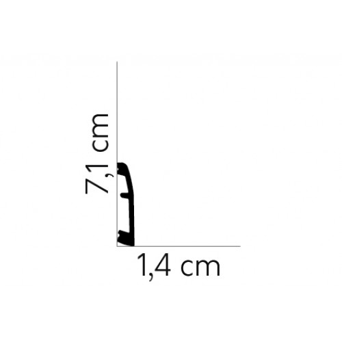 MARDOM Soklová podlahová lišta MD017 / 7,1 cm