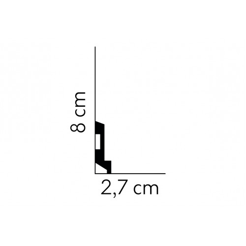 MARDOM Soklová podlahová lišta MD024 / 8 cm