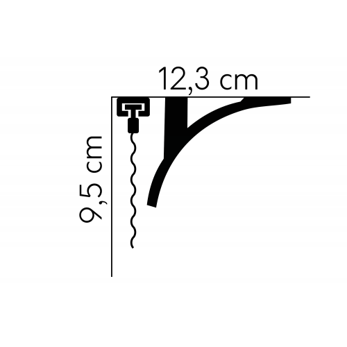 Garnýžová krycí lišta MARDOM QL011 / 9,5 cm