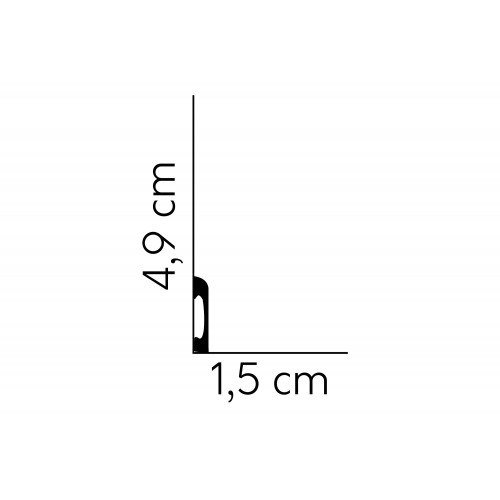 MARDOM Soklová podlahová lišta MD004 / 4,9 cm