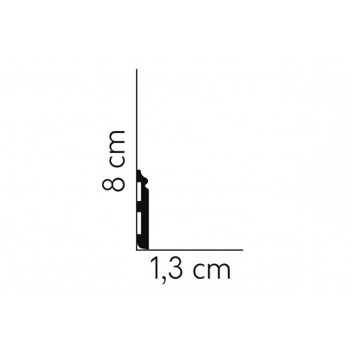 MARDOM Soklová podlahová lišta MD018 / 8 cm