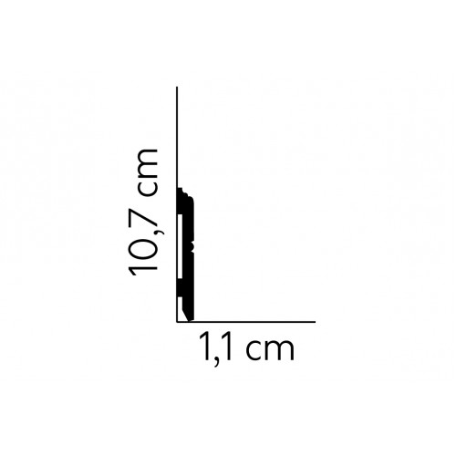 MARDOM Soklová podlahová lišta MD354 / 10,7 cm